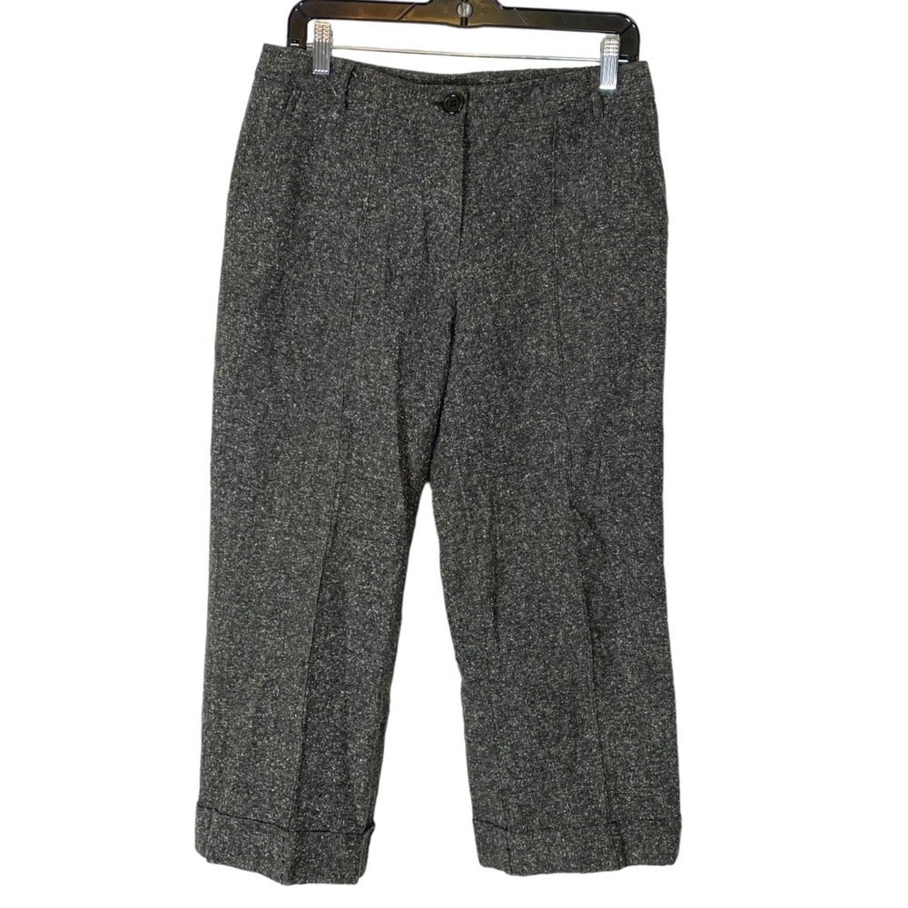5/$25 New York & Company Donegal Grey Cropped Trouser Capri Size 8